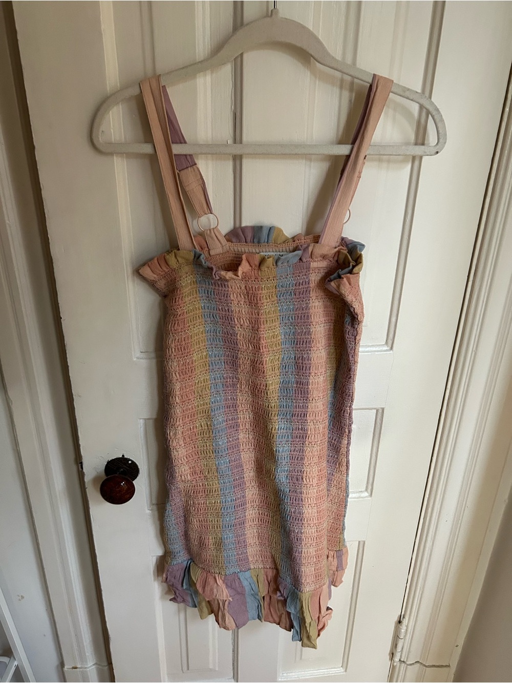 American Eagle Outfitters Multicolor Pastel Smocked Top